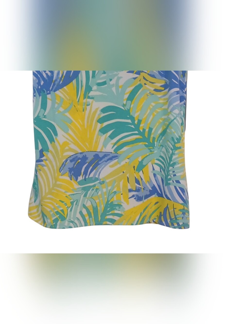 Mud Pie -NWOT Tropical Print Sleeveless Dress Patch Pockets, Neck Snap In Back - Picture 8 of 10
